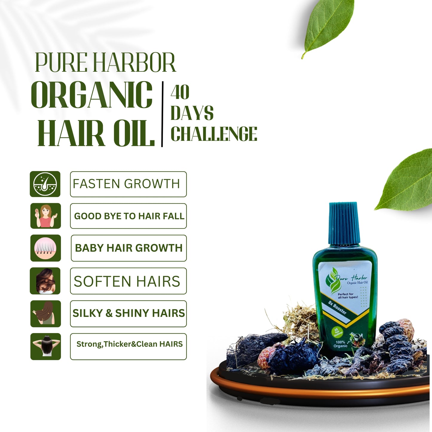 Pure Harbor Hair Oil (100ml) | 40 Days Challenge